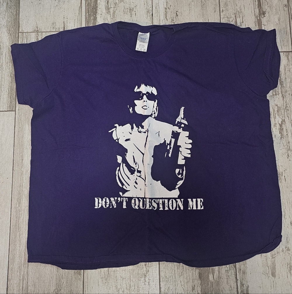 AbFab Patsy Gildan Purple Graphic Tee - Don't Question Me 3x